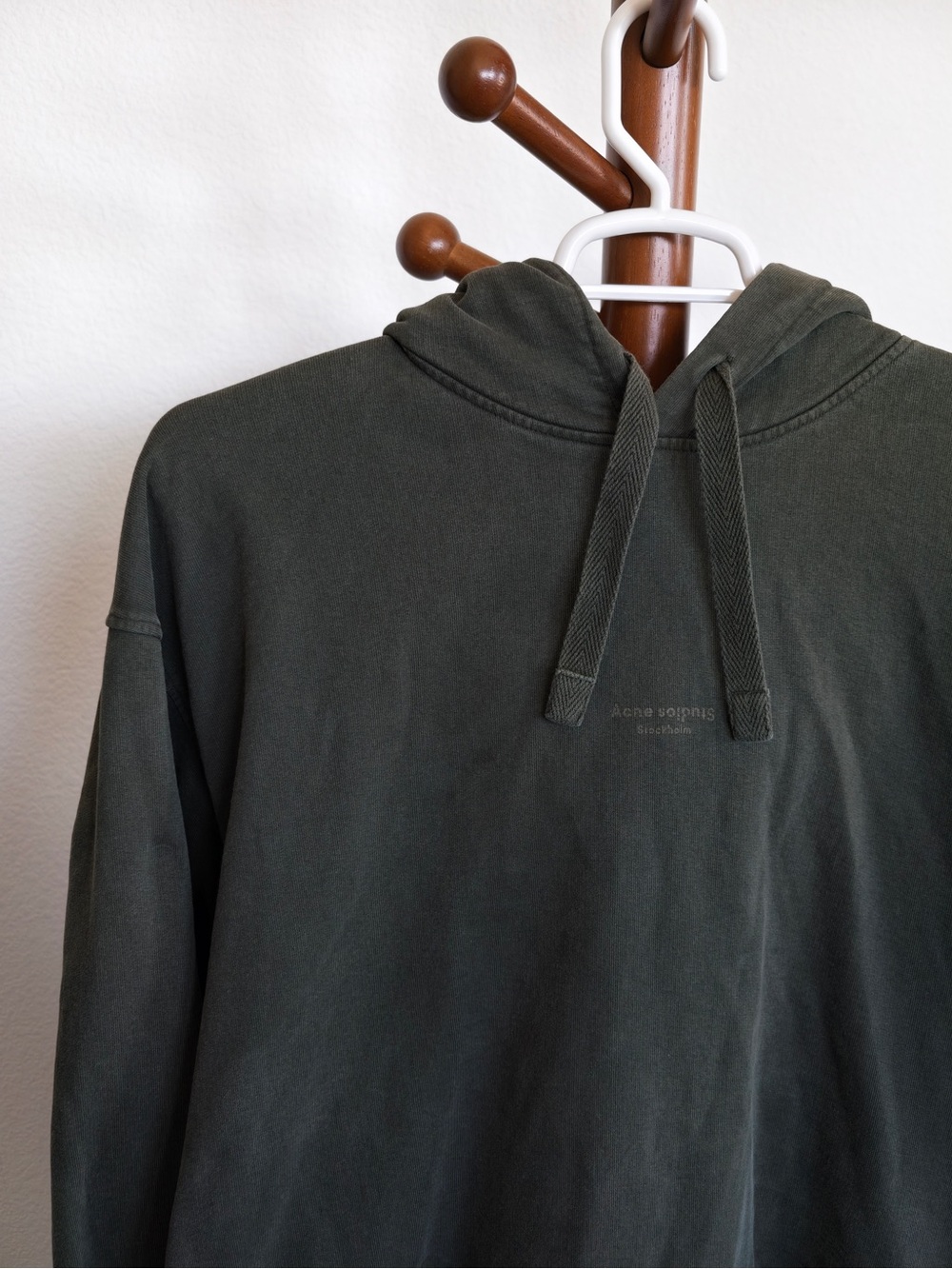 Acne Studio Dark Olive Hoodie - Men's Pullover size XL